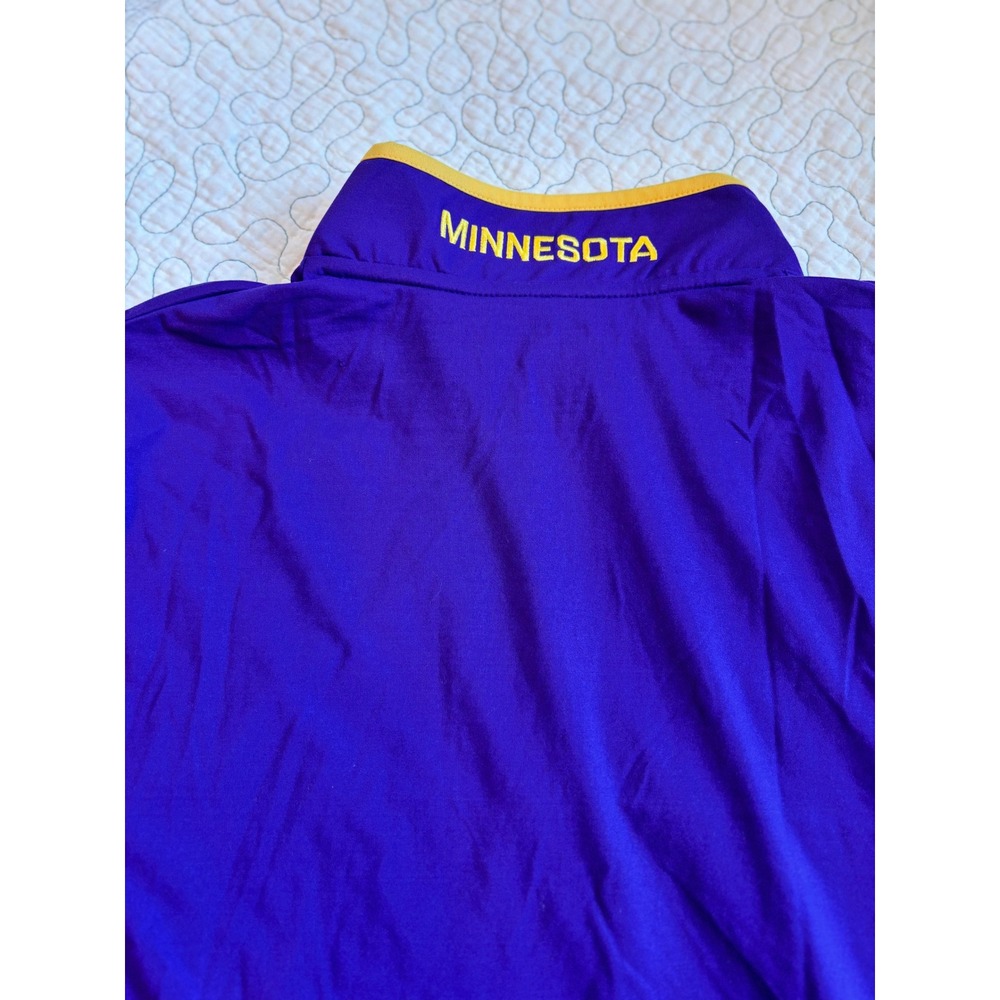 Minnesota Vikings NFL Team Apparel Purple Yellow Quarter Zip Pullover Men's M - Picture 4 of 4